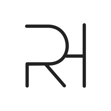 RH letter logo concept. Vector image