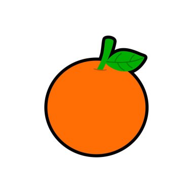 Orange fruit illustration. Vector image