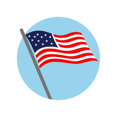 Usa flag flying waving.
