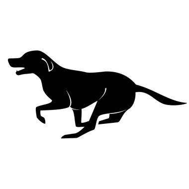 Labrador dog  silhoutte. Design image