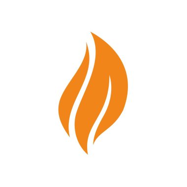Ateş yaprağı alev logosu tasarımı resmi