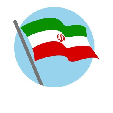 İran bayrağı dalgalanan resim