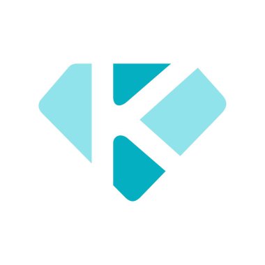 K harfi elmas logosu. Resim tasarla