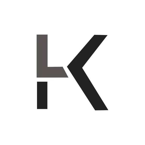 Klの文字ロゴコンセプト ベクトル画像 — ストック写真