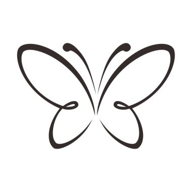 Butterfly on white background. Design image