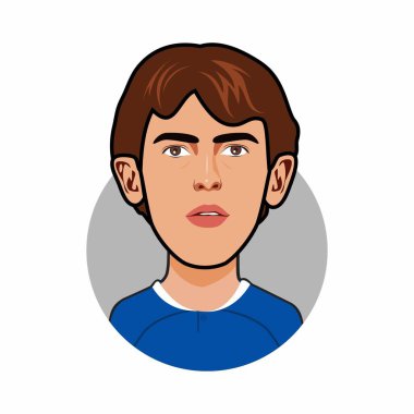  Joao Felix Chelsea Futbol Oyuncuları. Vektör resmi
