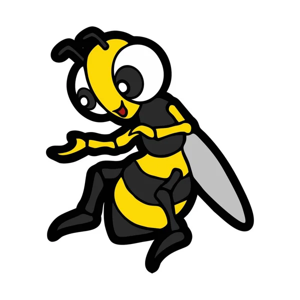 Kleines Bienchen Cartoon Bild — Stockfoto