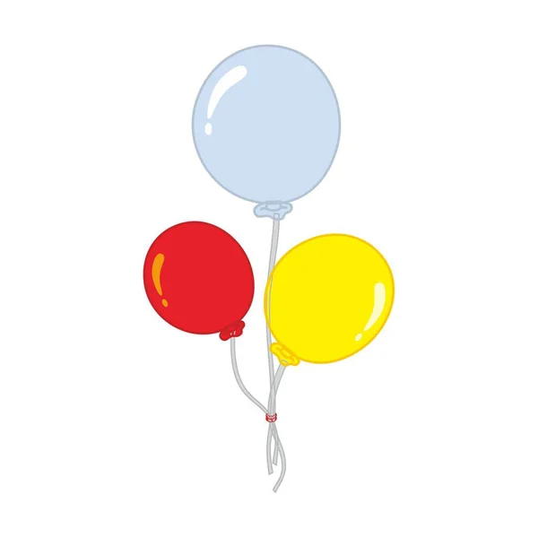 Ballon Kreskówkowe Urodziny Obraz Projektu — Zdjęcie stockowe