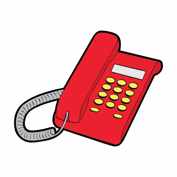 Ένα Κόκκινο Τηλέφωνο Επίπεδη Εικόνα — Φωτογραφία Αρχείου