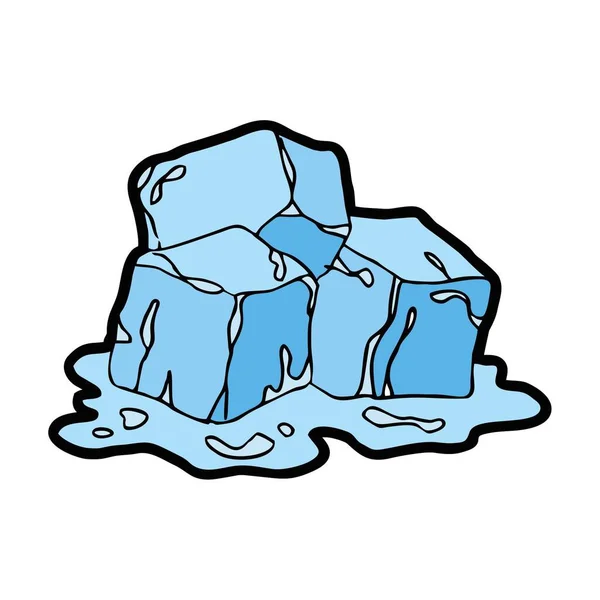 Buz Küpü Parçaları Vektör Resmi — Stok Vektör