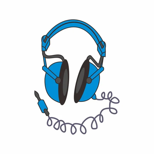Kopfhörer Illustration Auf Weißem Hintergrund Vektorbild — Stockvektor