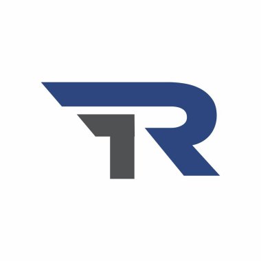 İlk R logosu tasarımı. Vektör resmi