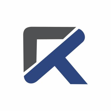 İlk R logosu tasarımı. Vektör resmi