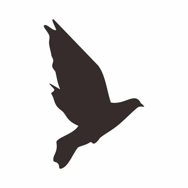 Kuş Silueti Çizim Vektör Resmi — Stok Vektör