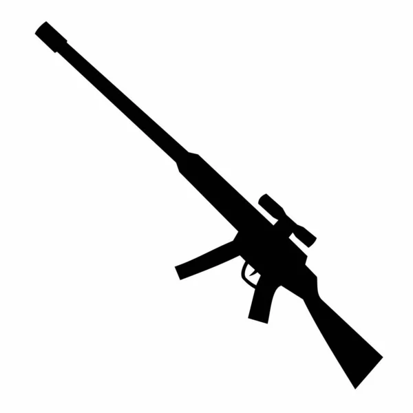 Ikona Siluety Zbraně Vektorový Obrázek — Stockový vektor
