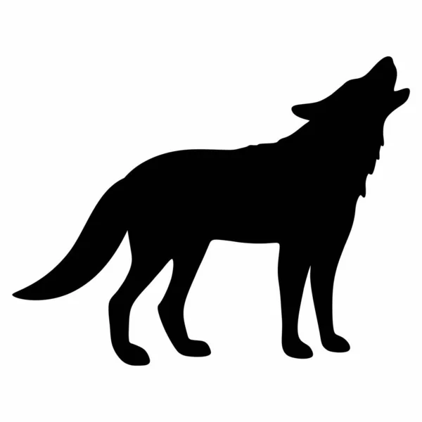 狼的动物轮廓 矢量图像 — 图库矢量图片