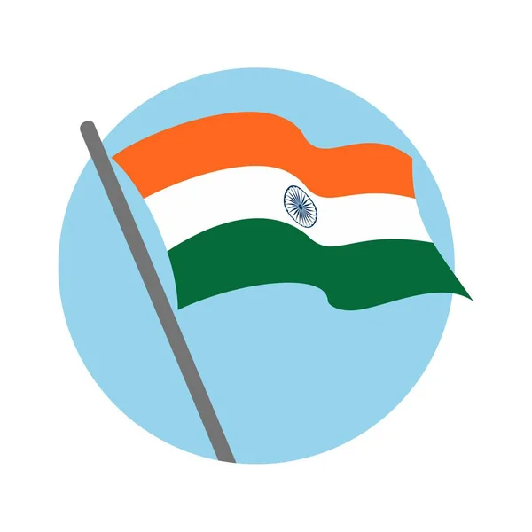 Развевается Флаг Индии Векторное Изображение — стоковый вектор