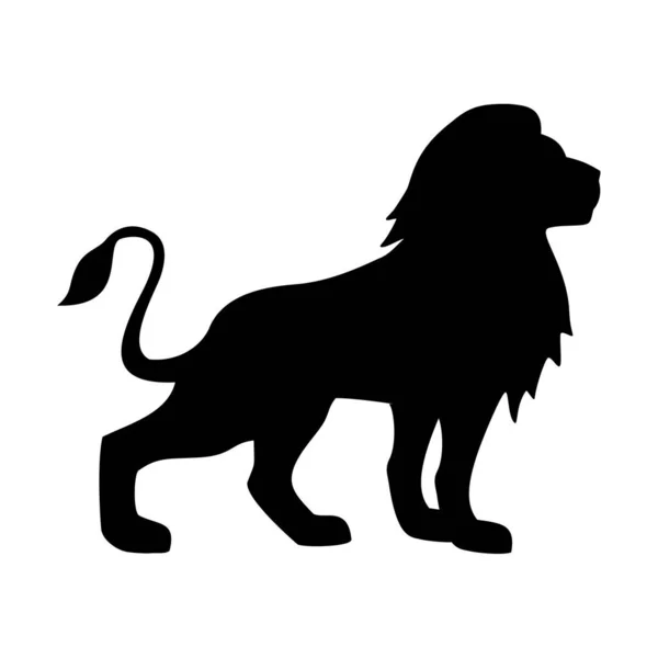 Lion Animal Silhouette Image Vectorielle — Image vectorielle