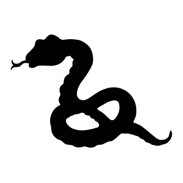 Silhouette Animal Serpent Image Vectorielle — Image vectorielle
