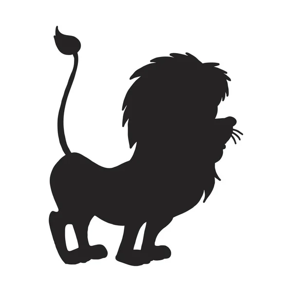 Lion Animal Silhouette Immagine Vettoriale — Vettoriale Stock