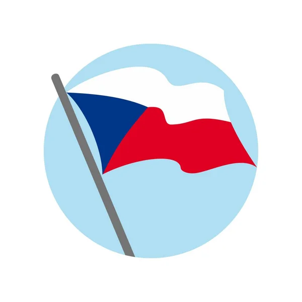 Bandera Checa Ondeando Imagen Vectorial — Archivo Imágenes Vectoriales