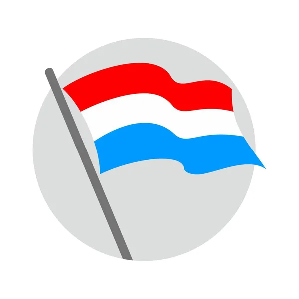 Bandiera Lussemburghese Sventola Immagine Vettoriale — Vettoriale Stock