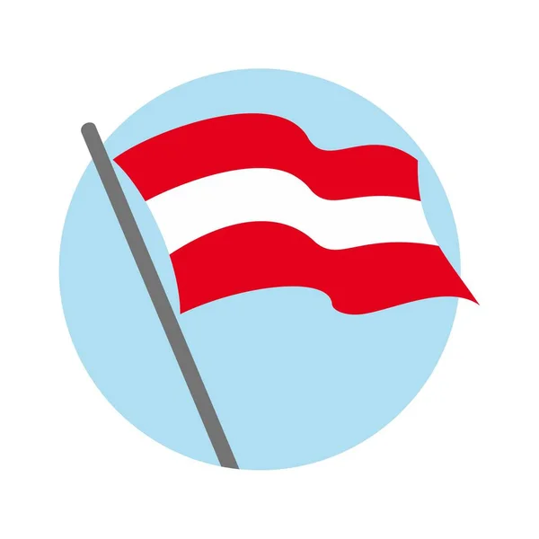 Avusturya Bayrağı Dalgalanıyor Vektör Resmi — Stok Vektör