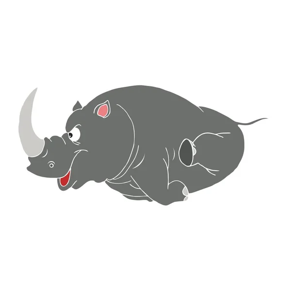 stock vector Rhino animal illustration. Vector image