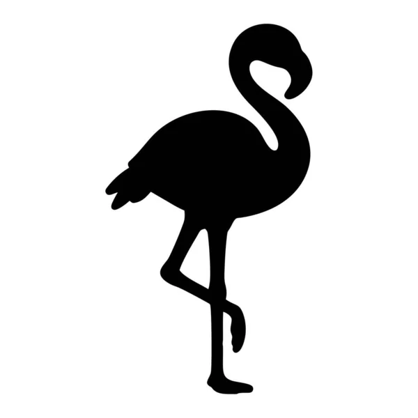 Flamingo Zvířecí Silueta Vektorový Obrázek — Stockový vektor