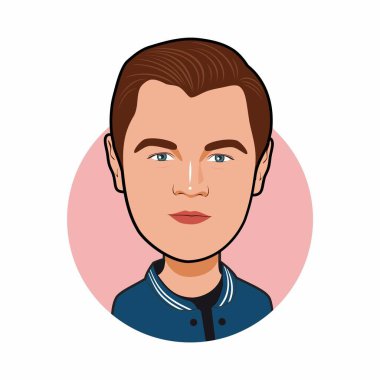 Leonardo DiCaprio, Hollywood aktörleri. Vektör resmi