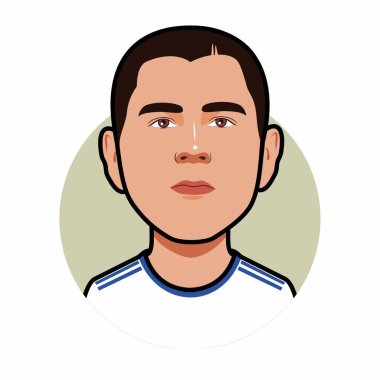 Karim Benzema Fransız Milli Takımı. Vektör resmi
