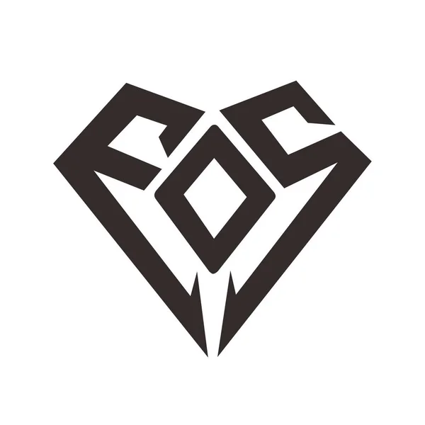 Eosのロゴを手紙 ベクトル画像 — ストックベクタ