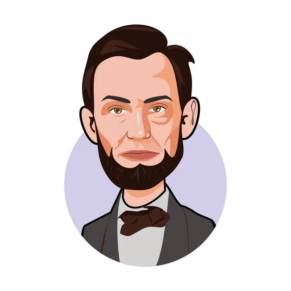 Abraham Lincoln Karikatúra Vektorkép — Stock Vector