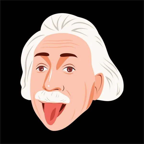 Albert Einstein Arca Vektorkép — Stock Vector
