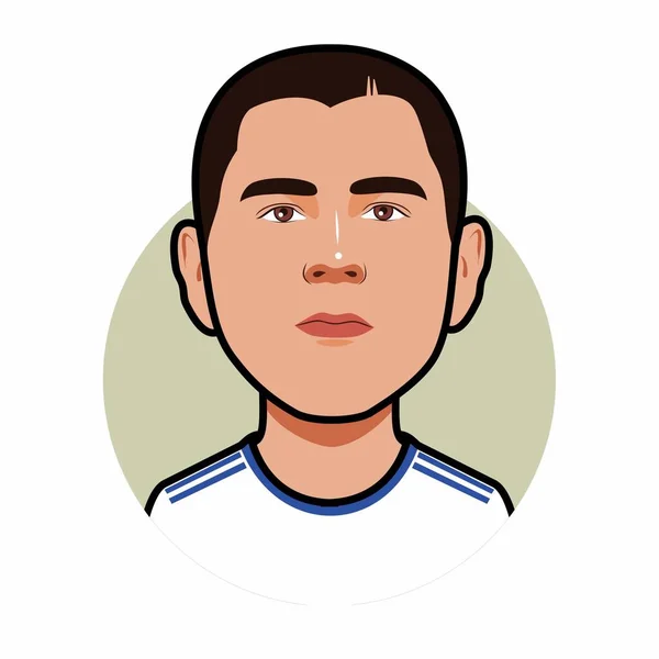 Karim Benzema Fransız Milli Takımı. Vektör resmi