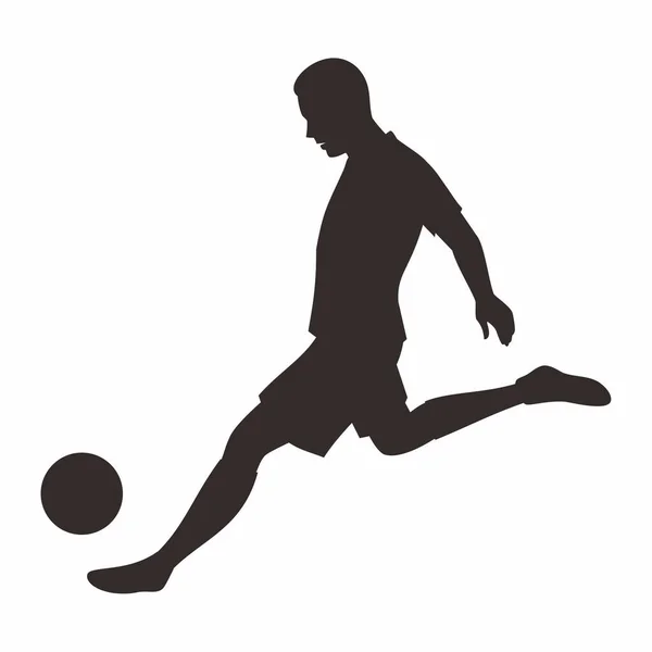 Soccer Player Silhouette Vector Image — Stock Vector