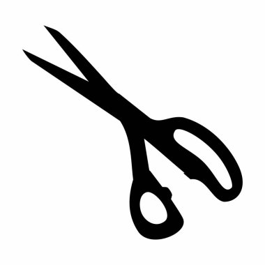 Makas siluet simgesi. Vektör resmi