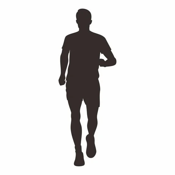 Running Man Silhouette Vector Image — Stock Vector