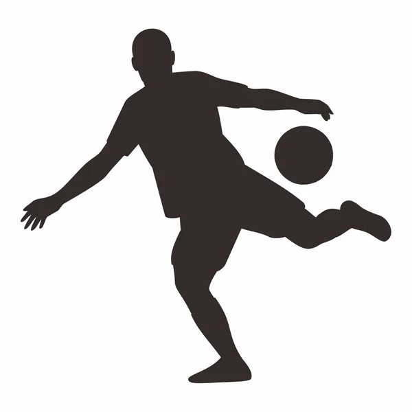 Soccer Player Silhouette Vector Image — Stock Vector