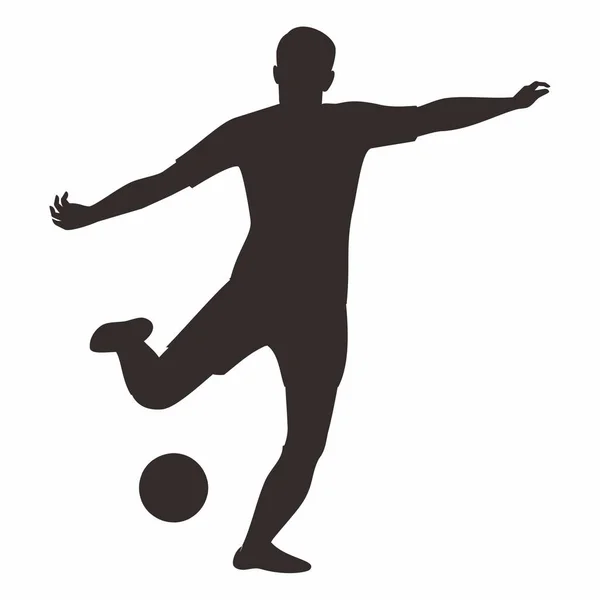 Fußballer Silhouette Vektorbild — Stockvektor