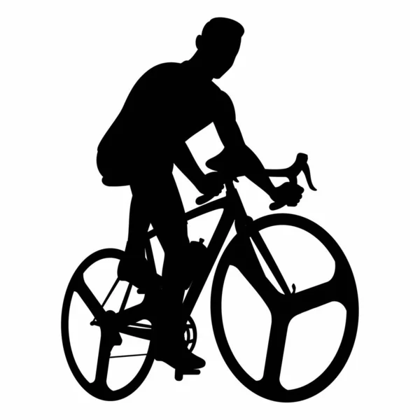 Fahrrad Oder Fahrrad Silhouette Vektorbild — Stockvektor