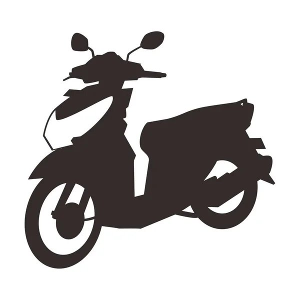 Matic Motorcycle Silhouette Vector Image — Stock Vector