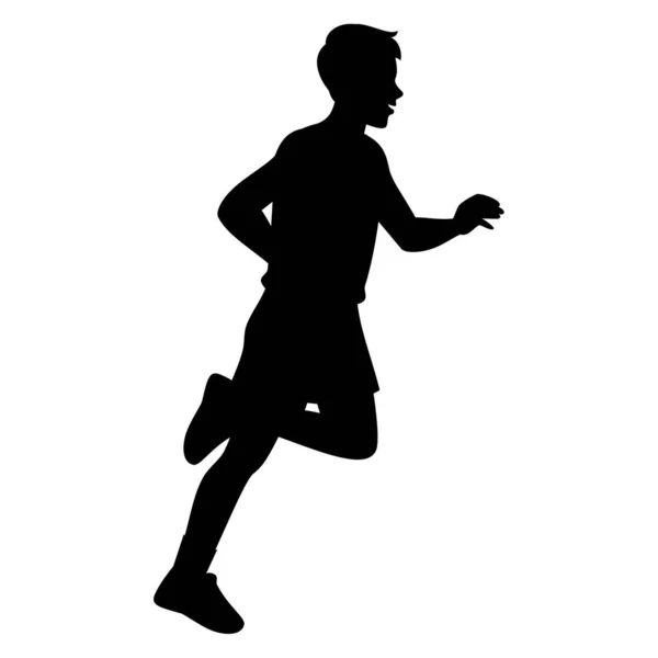 Silueta Hombre Corriendo Imagen Vectorial — Vector de stock