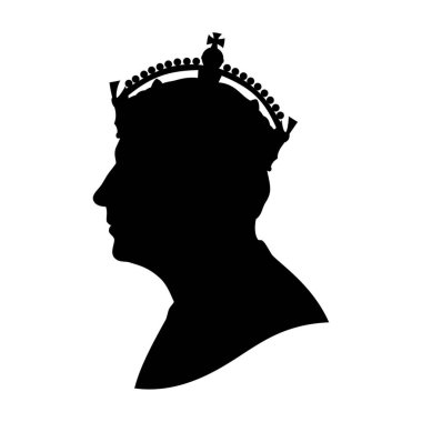 Kral III. Charles Silhouette. Vektör resmi