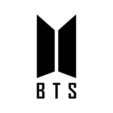  BTS ya da Bangtan Boys. Vektör resmi