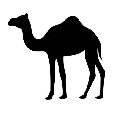 Deve hayvan silueti. Vektör resmi