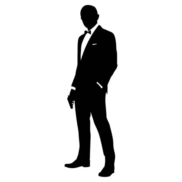 James Bond silueti. Vektör resmi