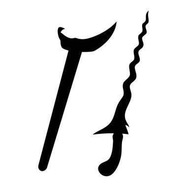 Keris, törensel bıçak vektör görüntüsü