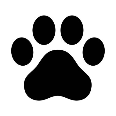 Kedi Paw silueti. Vektör resmi