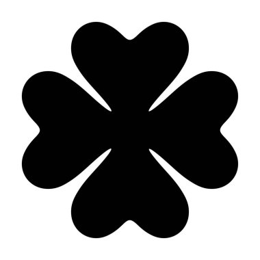 Yaprak yoncası silueti. Vektör resmi